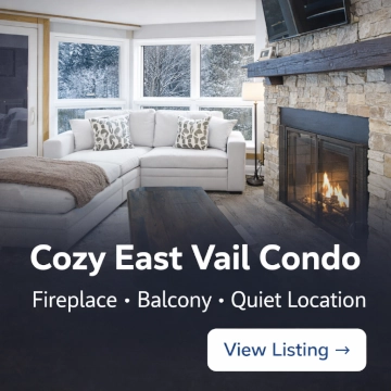 Cozy East Vail Condo with Fireplace